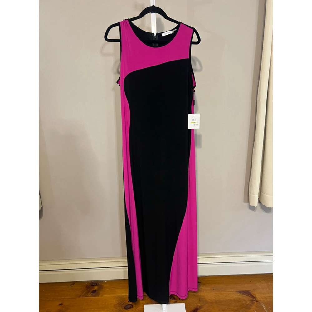 Women's Calvin Klein Maxi Dress Black/Pink Size 14